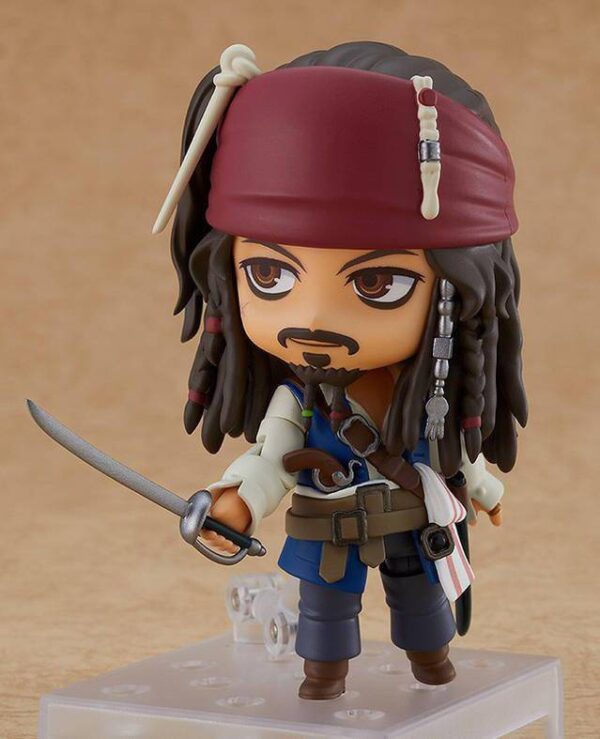 Jack Sparrow Pirates of the Caribbean Nendoroid 10cm Figure Figur - Image 3