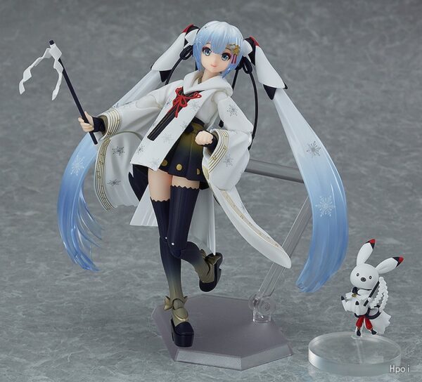 VOCALOID Hatsune Miku Snow Miku Crane Priestess ver. 2018 Ver. 14.5cm Figma Figure Figur - Image 3