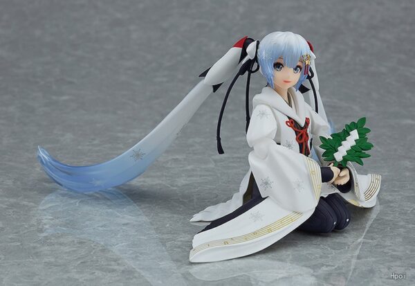 VOCALOID Hatsune Miku Snow Miku Crane Priestess ver. 2018 Ver. 14.5cm Figma Figure Figur - Image 8