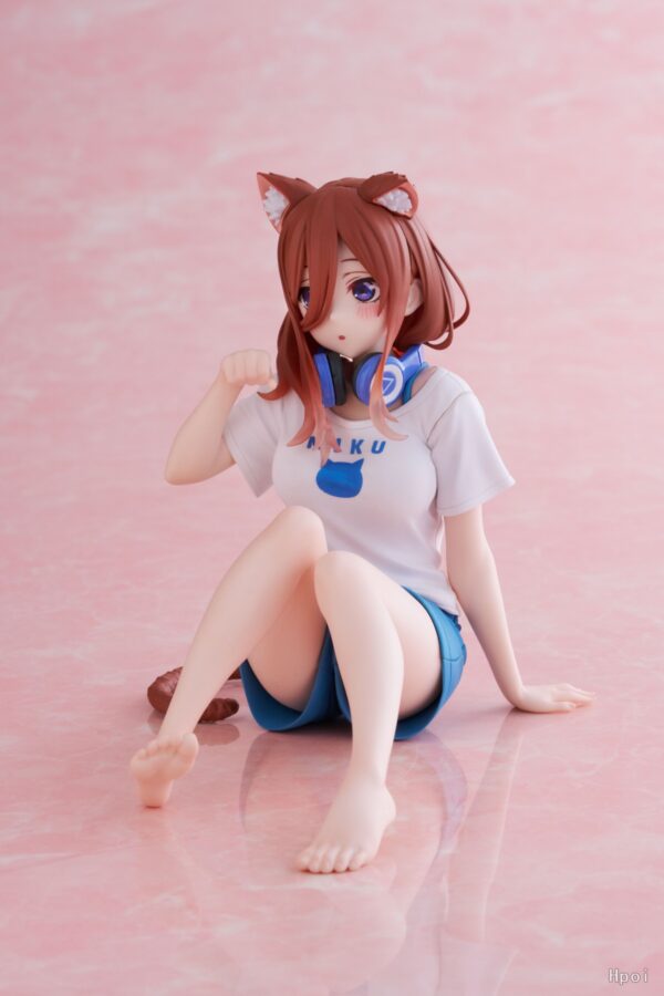 The Quintessential Quintuplets SS Desktop Cute Miku Nakano Cat room wear ver. 13cm Figure Figur Toy - Image 4